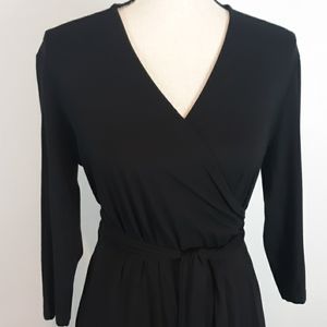 Kenneth Cole Faux Black Wrap Dress